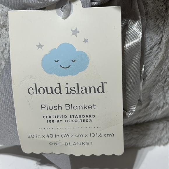 Cloud Island Gray Satin Edge Baby Blanket - Picture 3 of 10